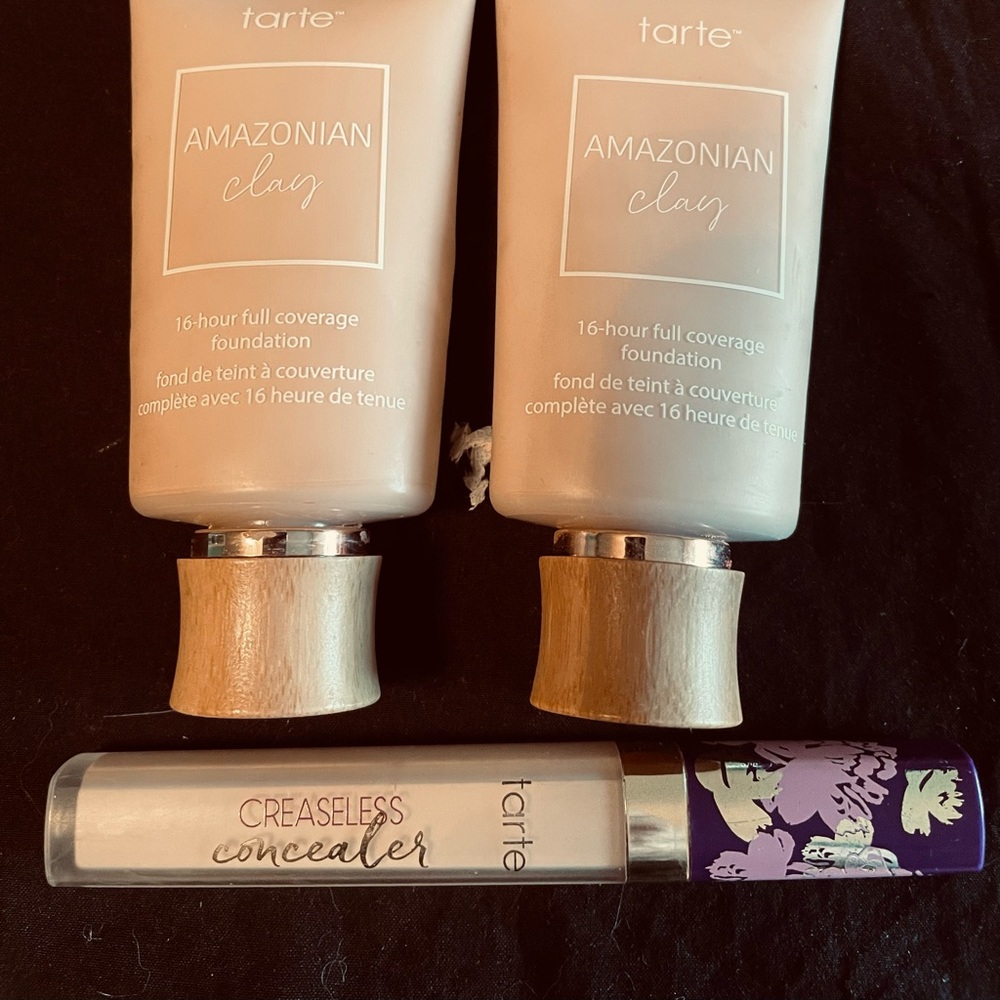 Tarte Amazonian Clay Foundation and Creaseless Concealer. Wrong shade for me.